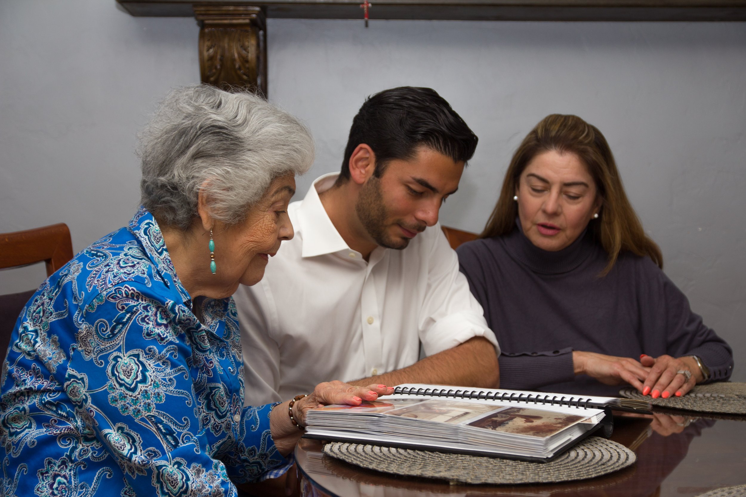Ammar and his abuelita Abigail and mother Abby.