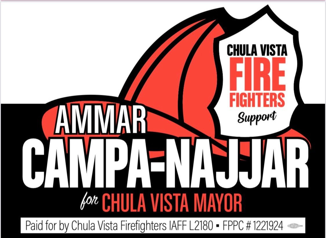 Ammar was endorsed by the Chula Vista Firefighters IAFF Local 2180